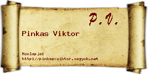 Pinkas Viktor névjegykártya